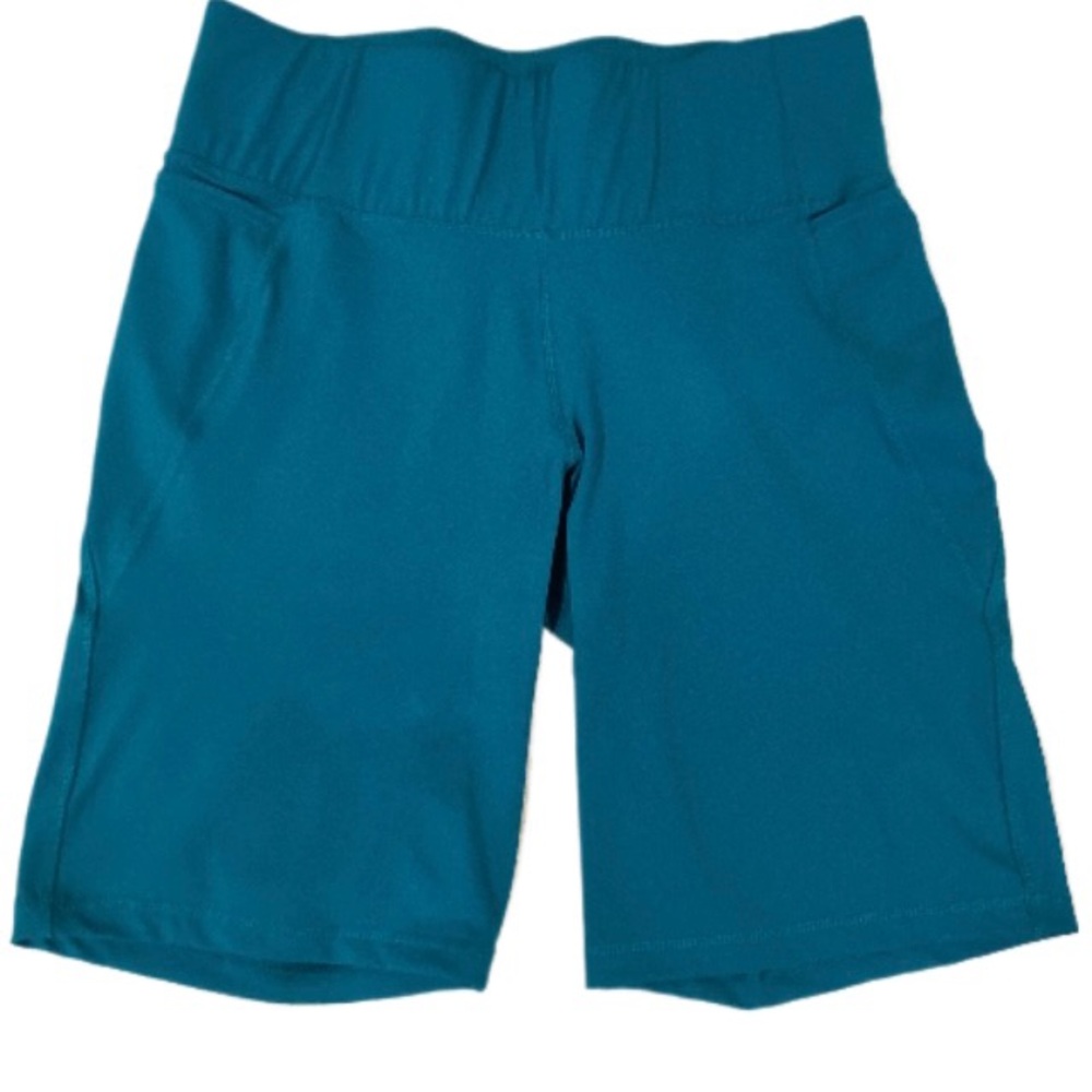 EUC LIVI Teal Blue Soft Bike Shorts with Side Pockets Plus Size 18/20 - Picture 2 of 6